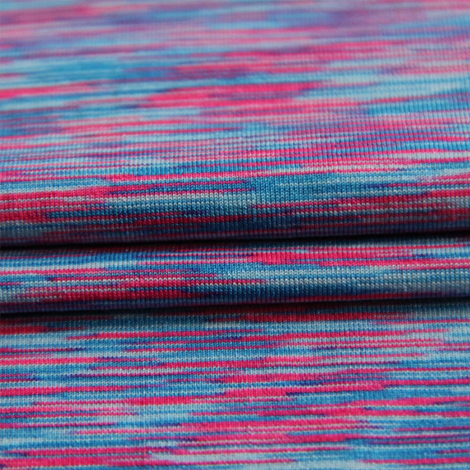 Polyester Space Dye Jersey Fabric